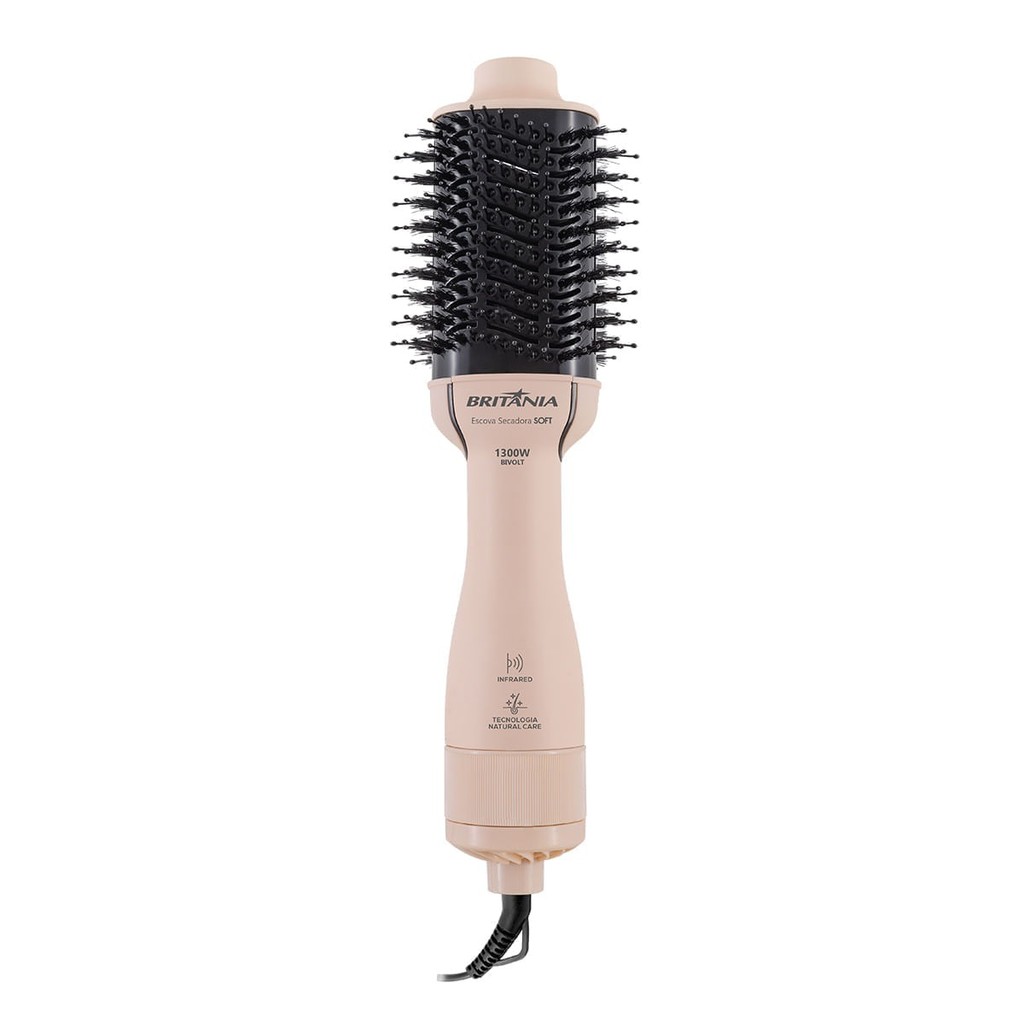 Escova Secadora Brit?nia 1300W Bivolt 1 Escova Secadora Britânia Soft 4 em 1 Bivolt 1300W BEC07R