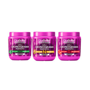 Kit Máscaras Capilar DaBelle Meu Cronograma Perfeito com 3 unidades de 400g cada