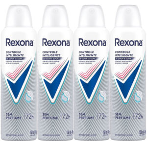 Kit Desodorante Aerosol Rexona Sem Perfume 150ml - 4 Unidades