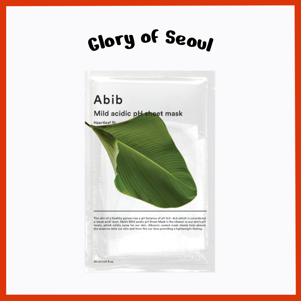 ABIB M?scara de Folha de pH ?cido Leve - Ajuste do Cora??o 1 ABIB Máscara de folha de pH ácida leve ajuste do coração (10pcs), 30ml