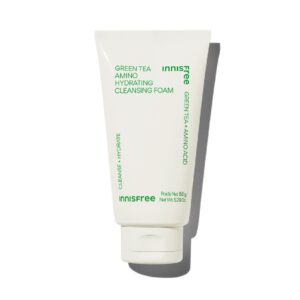 inisfree green tea amino moisture cleansing foam 150ml