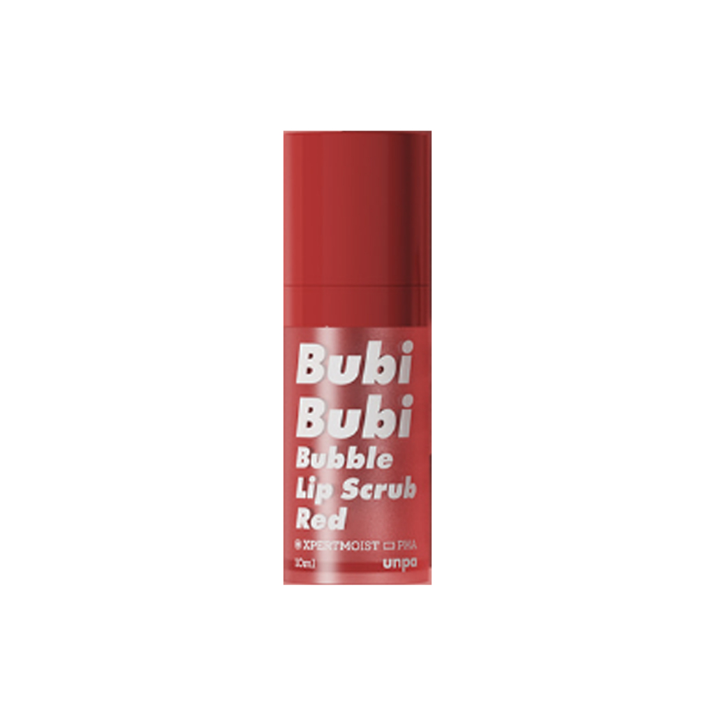 Unpa Bubi Bubi Bubble Lip Scrub - Red 10ml - Pele Saud?vel e Radiante 1 unpa bubi bubi bubble lip scrub red 10ml