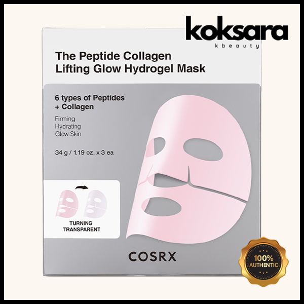 M?scara Hidrogel Cosrx Peptide Glow 1 Cosrx The Peptide Collagen Lifting Glow Hydrogel Mask 34g 3ea