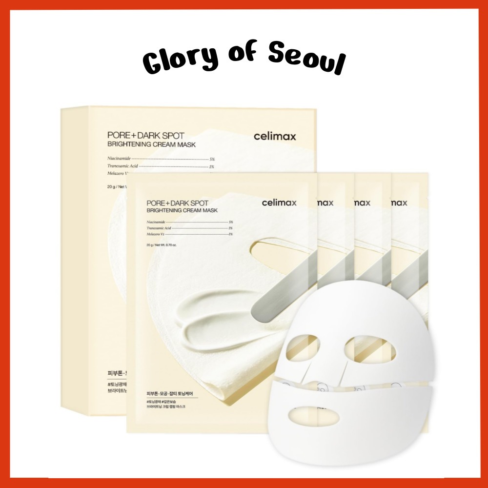 Máscara Facial Celimax Clareadora Manchas e Poros - 4 Unidades 1 CELIMAX Pore+Dark Spot Brightening Cream Mask 2 Options