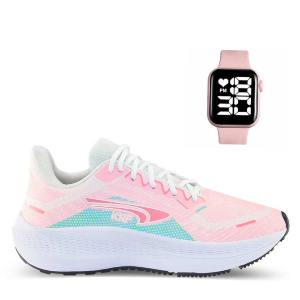 Tênis Feminino Corrida Caminhada – Relógio Digital