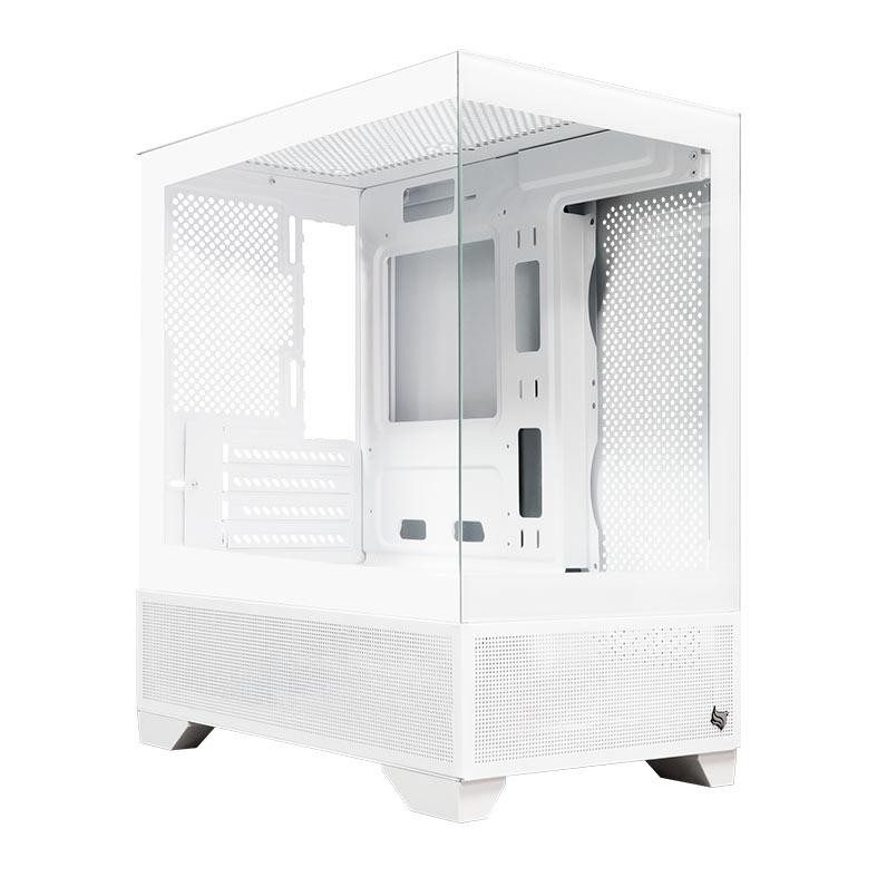 Gabinete Gamer Mini-Tower Vidro Branco PG-MAG4B