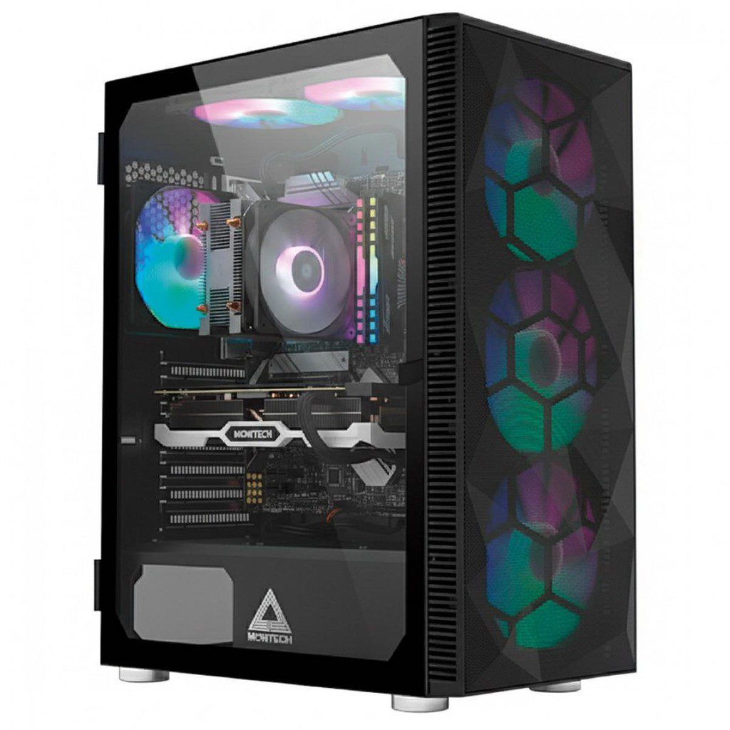Gabinete Gamer Montech X3 Mesh ATX Vidro RGB