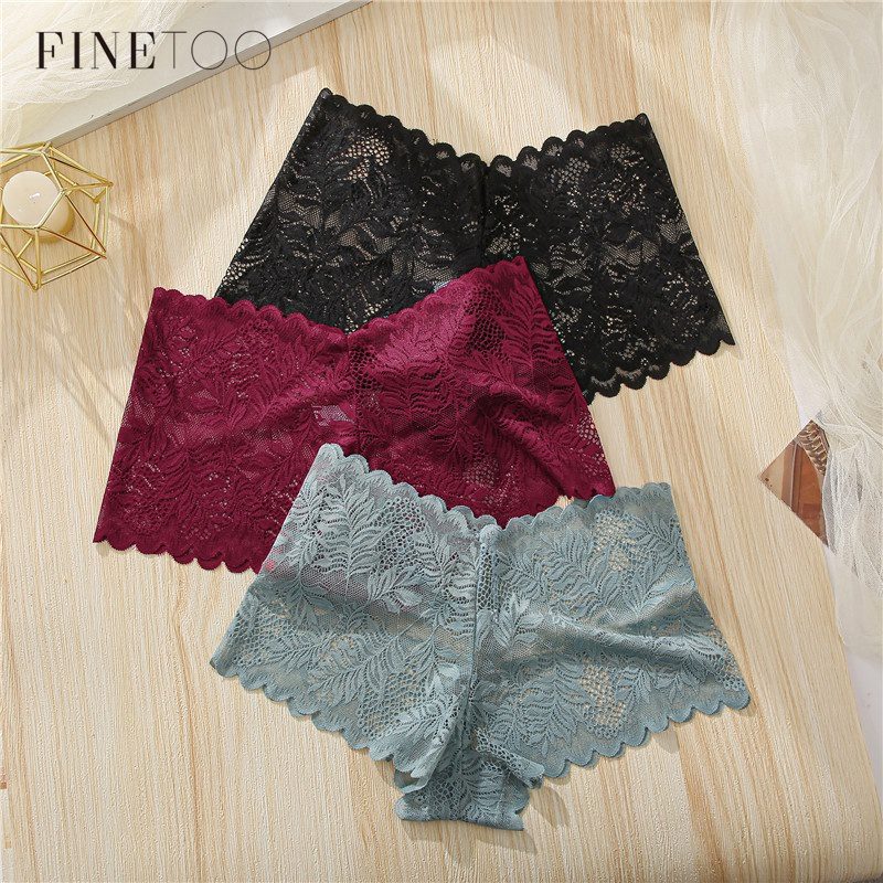 Calcinha Renda Floral Feminina Finetoo
