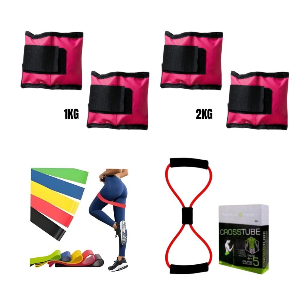 Kit Treino Pernas e Braços – Resistência 1-2KG