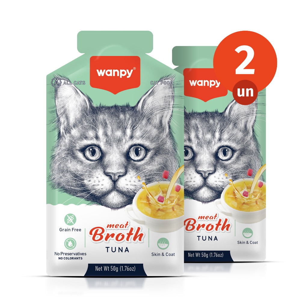 Kit 2 Truly Wanpy Sopa Atum Gatos 50g