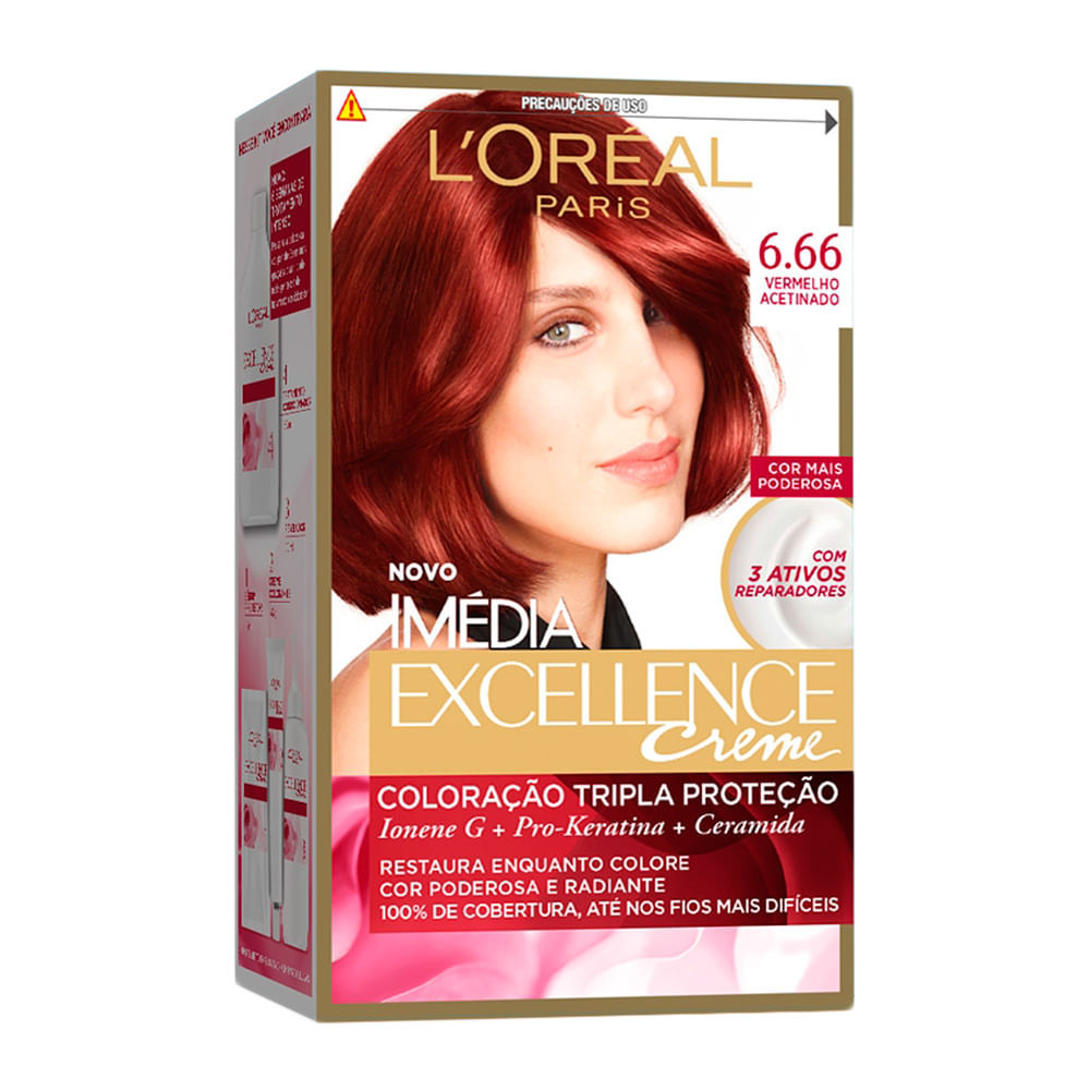 Tintura Creme Imédia Vermelho 6.66 L’Oréal